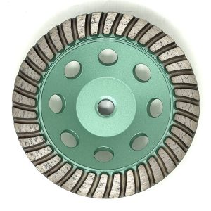 Green 6" Coarse Turbo Cup Wheel w/ 5/8"-11 Thread (Convex Body)